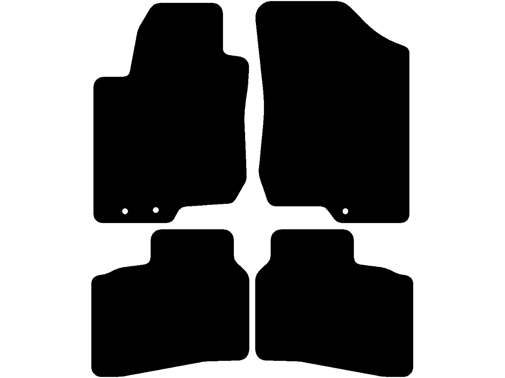 5 portes | Tapis passager avec des fixations | Version 2