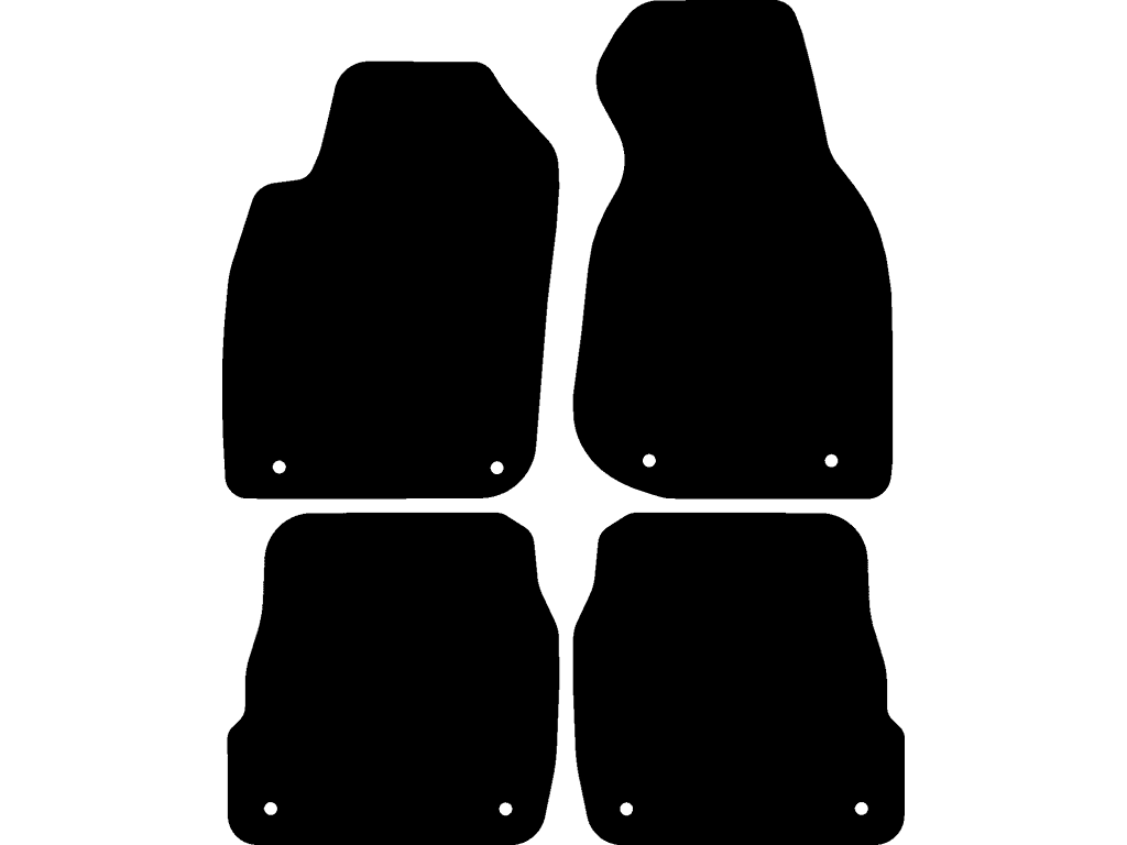 Avant / Berline | Système de fixation: Clips fermé | Tapis arrière avec oeillets de fixation