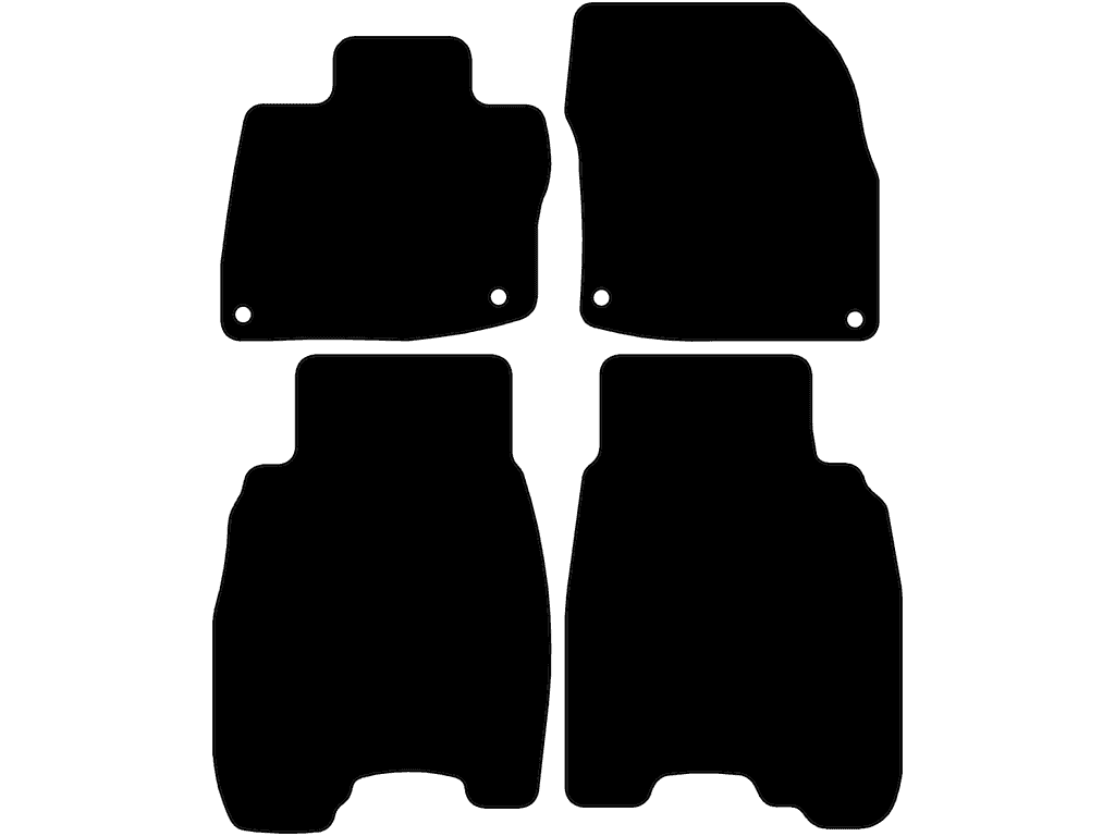 3/5 portes | Tapis passager avec des fixations | Système de fixation: Clips ovale | Version 2