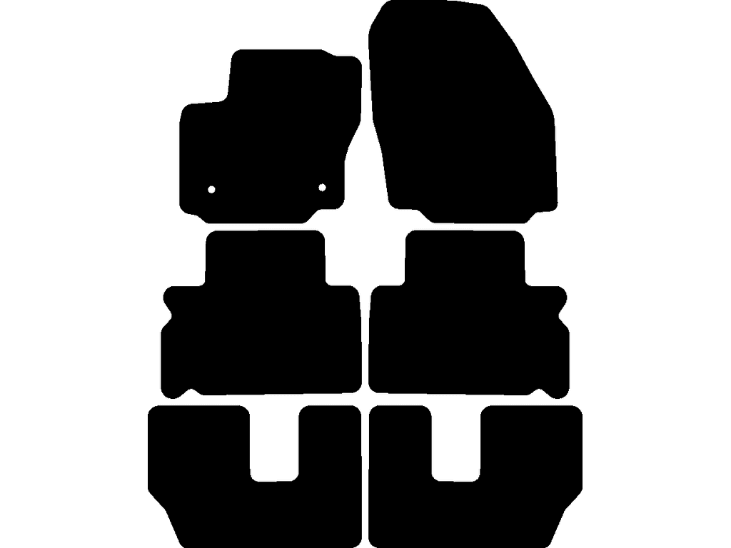 7 sièges | Entraxe fixations (chauffeur) 25.1 cm