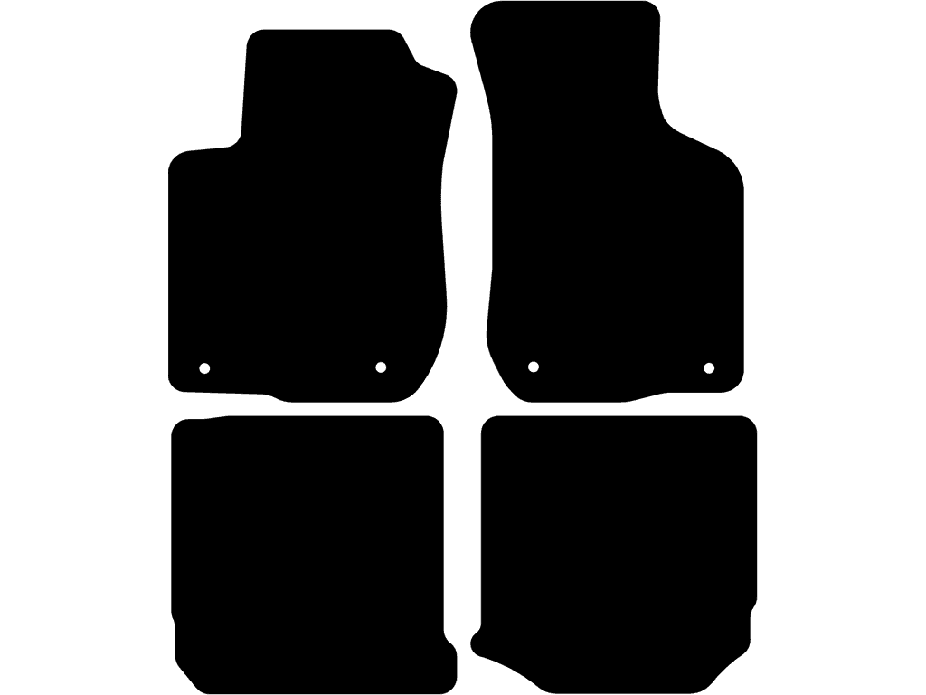 Tapis arrière sans oeillets de fixation | Système de fixation: Clips fermé