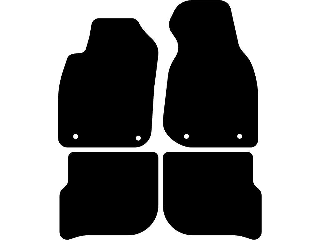Avant / Berline | Système de fixation: Clips | Tapis arrière sans oeillets de fixation
