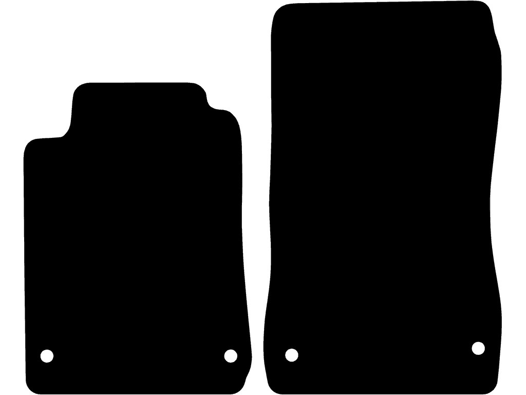 Double fixation | Tapis conducteur sans repose-pied | Version 1 | Système de fixation: Clips ovale avec vis