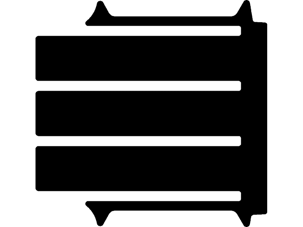 Arriere | 4 rails | Portes coulissantes doubles