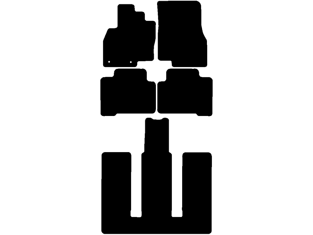 6 sièges | Entraxe fixations (chauffeur) 21,2 cm